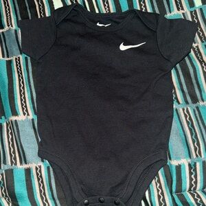 Nike Black Baby Bodysuit with White Swoosh